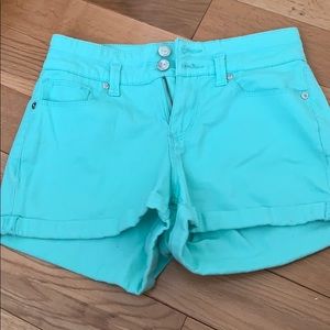 turquoise Jean shorts